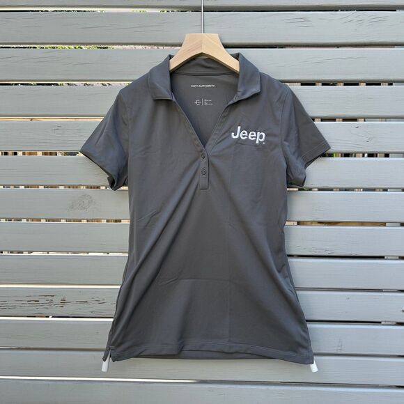 Grey Port Authority Jeep Polo Shirt - Picture 1 of 3
